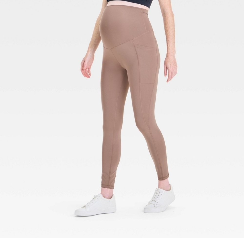NWT Isabel Maternity Leggings Taupe ~ Large